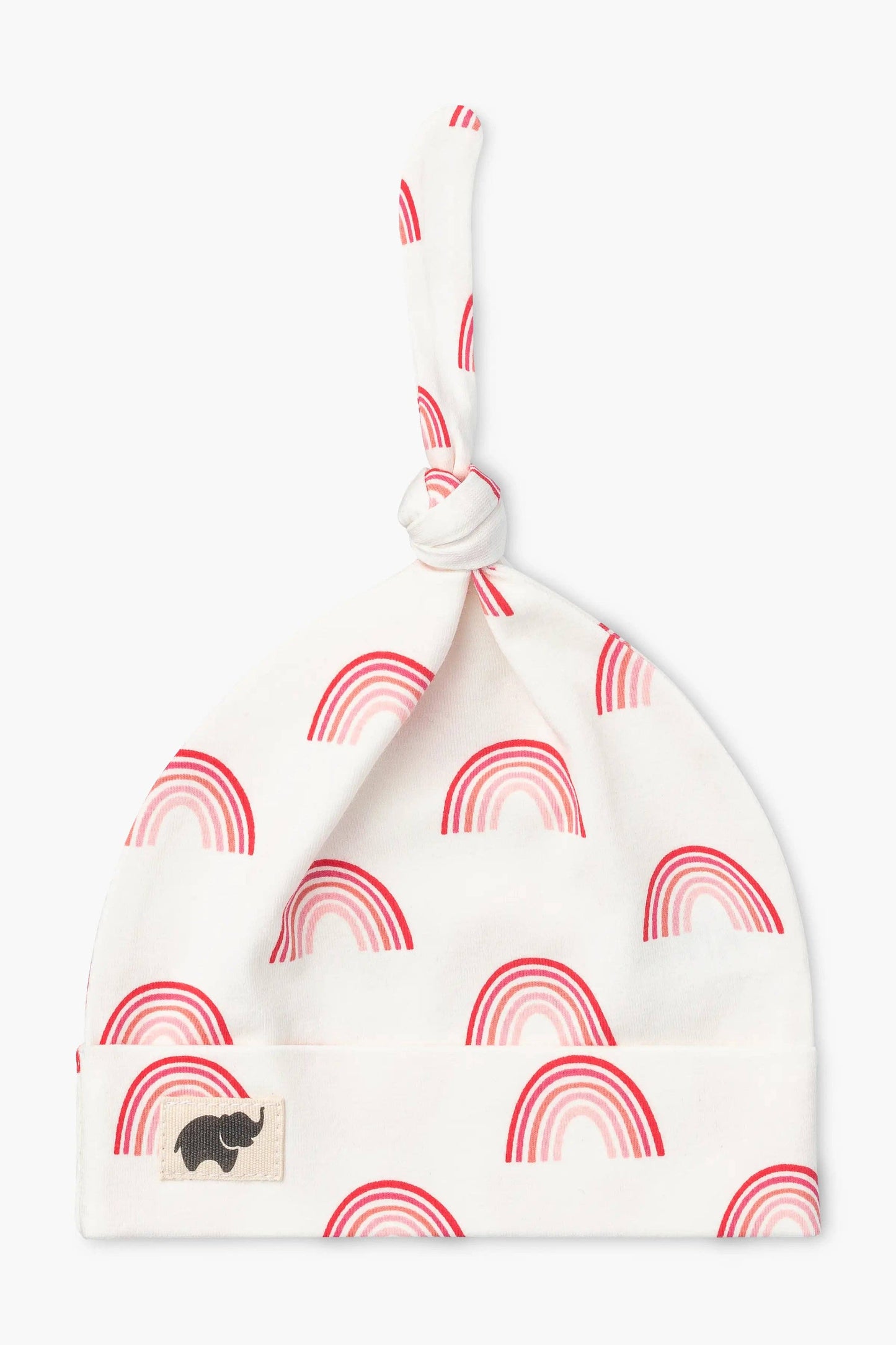 Light Pink Rainbow Knot Hat | 100% Organic Cotton