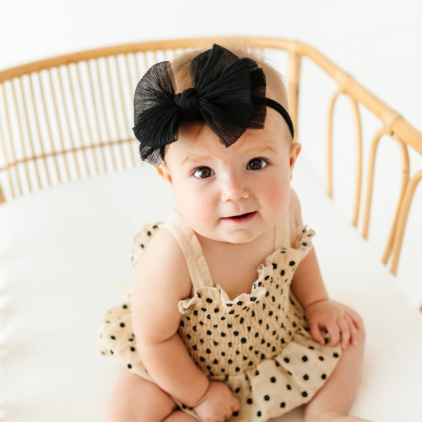 Baby Bling® Tulle FAB® Skinny nylon headband with tulle bow
