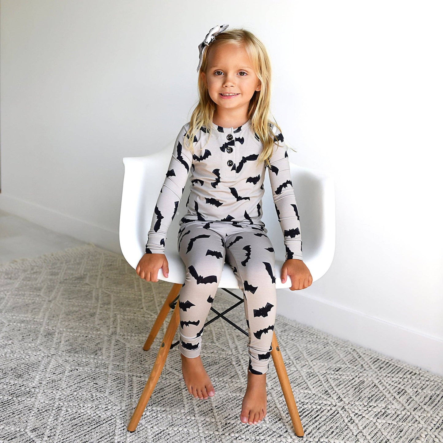 Vlad Gray Bats Two Piece Pajamas