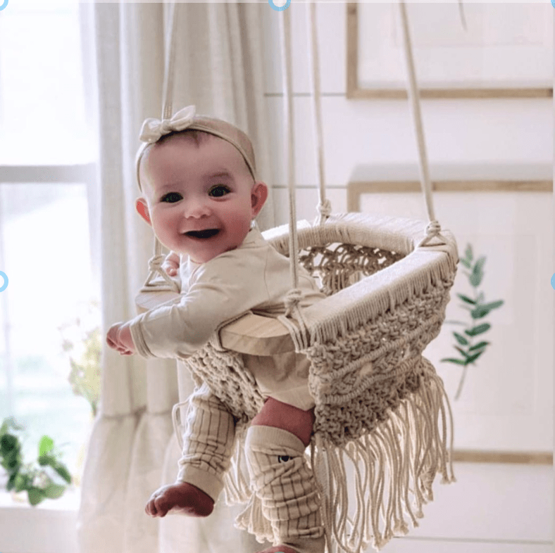 organic cotton | handmade macrame swing