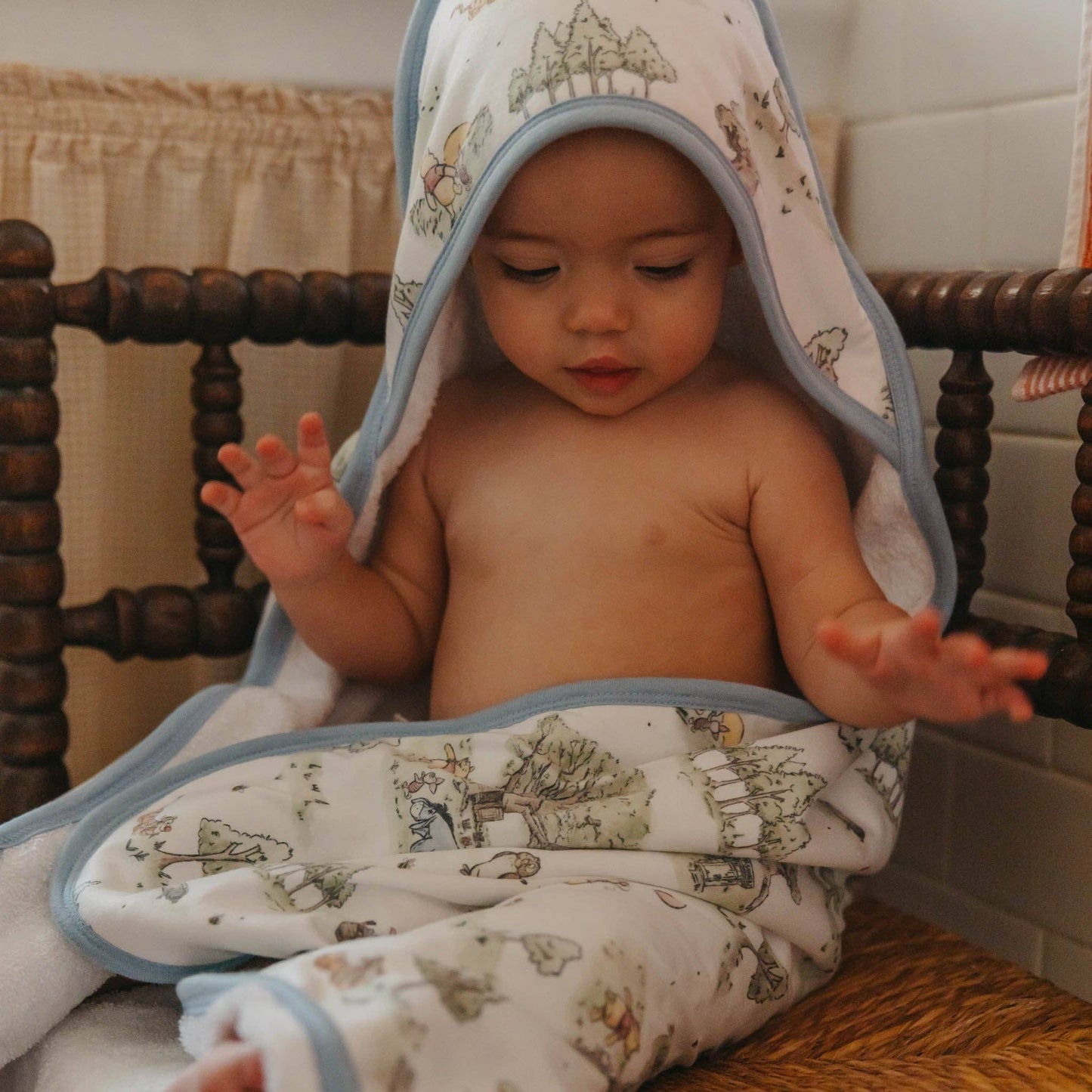 Copper Pearl | Premium Baby Knit Hooded Towel - Hundred Acre Wood