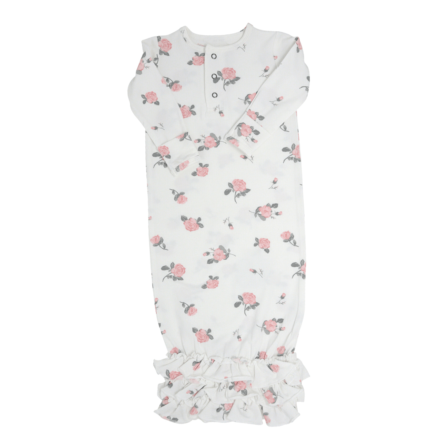 Sweet Bamboo - Ruffle Gown © - Roses White