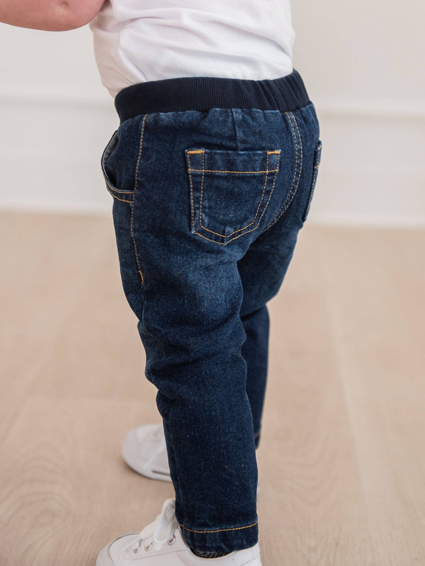 RuffleButts + RuggedButts - Boys Medium Wash Pull-on Jeans