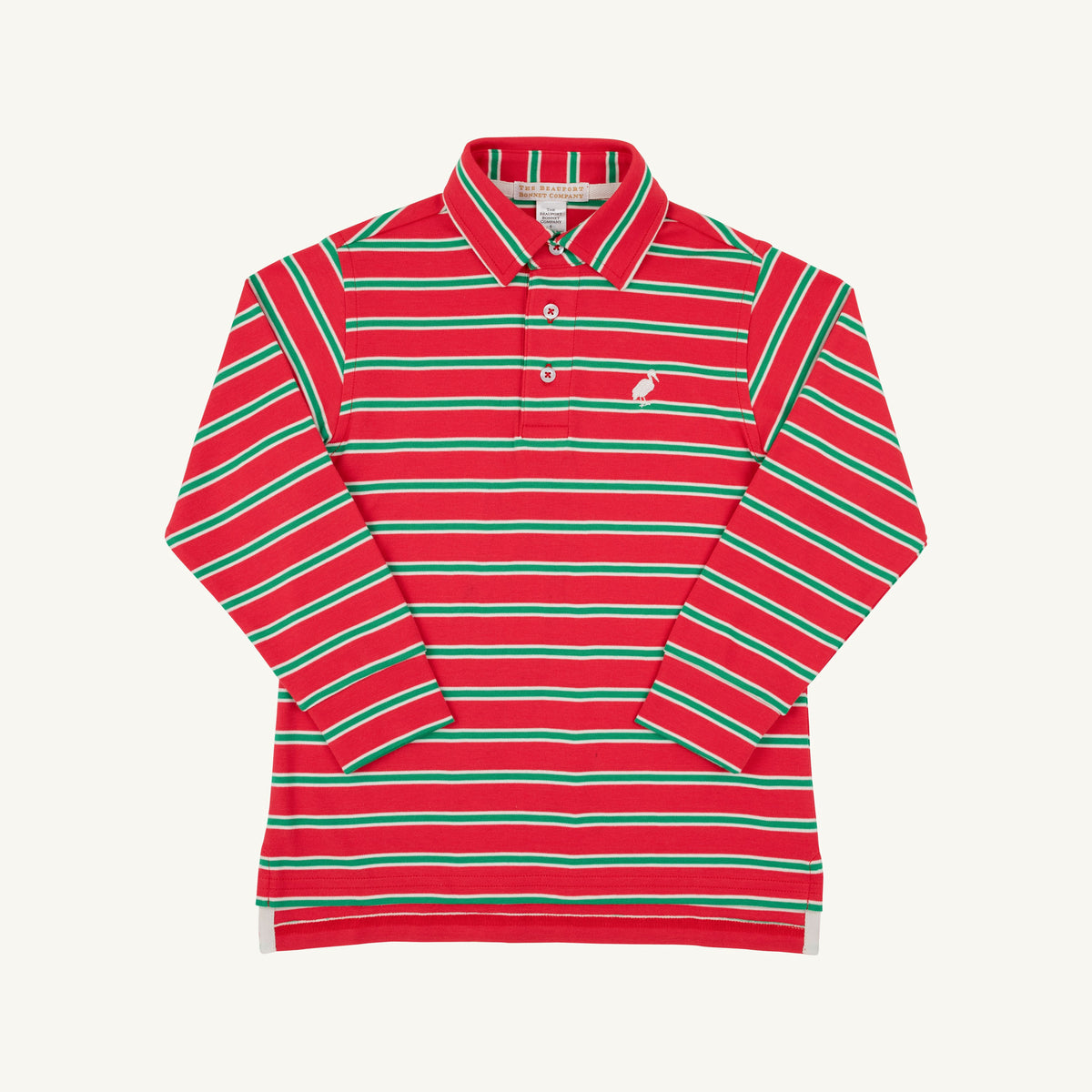 TBBC | Prim and Proper Polo & Onesie - Richmond Red, Kiawah Kelly Green, and Palmetto Pearl Stripes