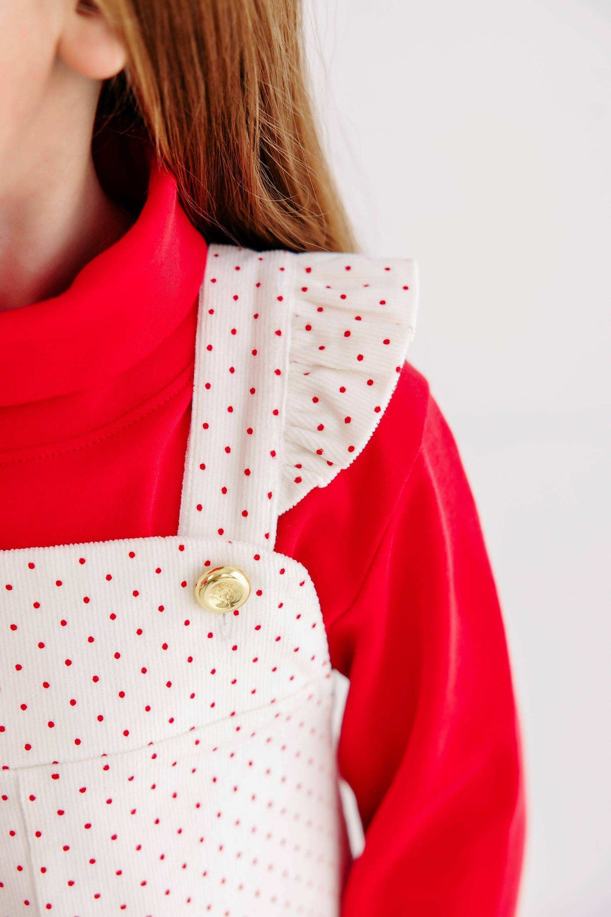 TBBC | Julia Jumper (Corduroy) - Palmetto Pearl with Richmond Red Microdot