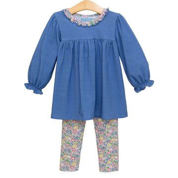 Floral Ruffle Pants Set
