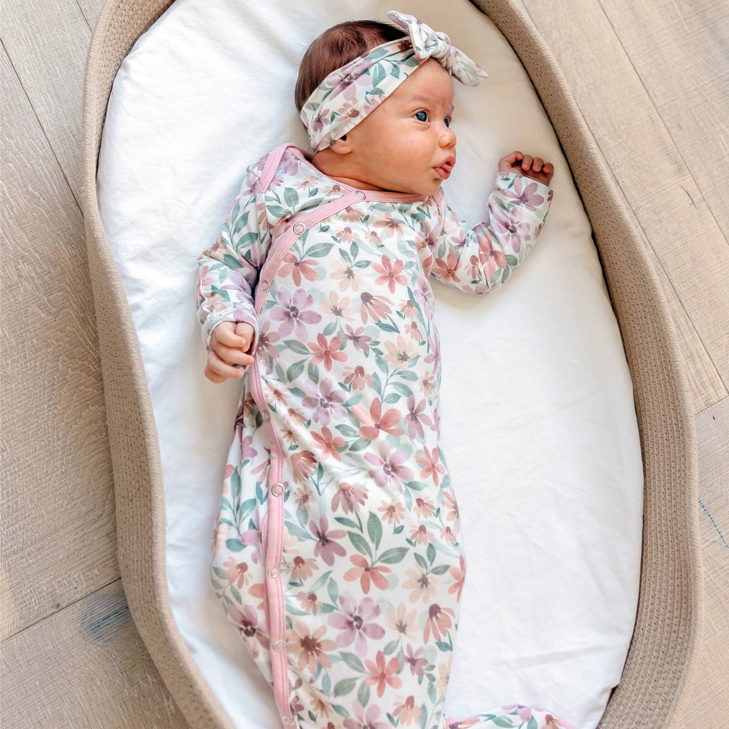 Copper Pearl | Newborn Knotted Gown - Natalie