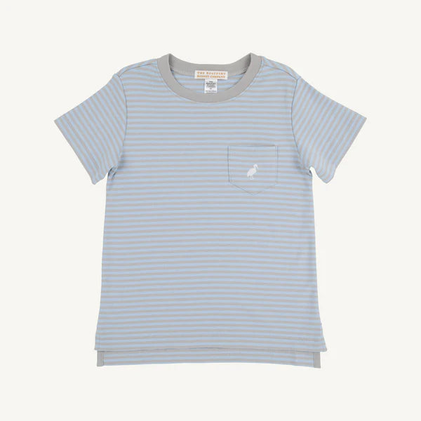 TBBC | Carter Crewneck - Beale Street Blue and Grantley Gray Stripe
