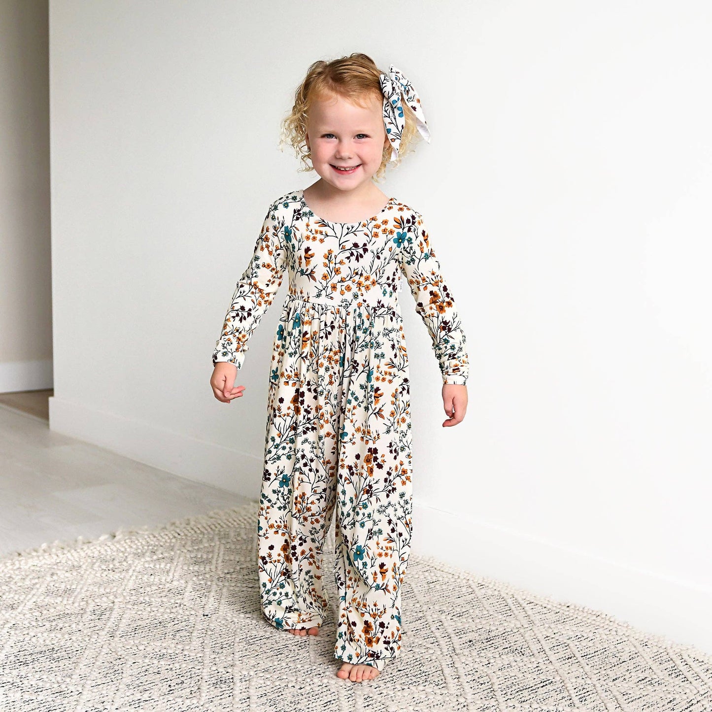 Maren Bamboo Floral Wide Leg Romper
