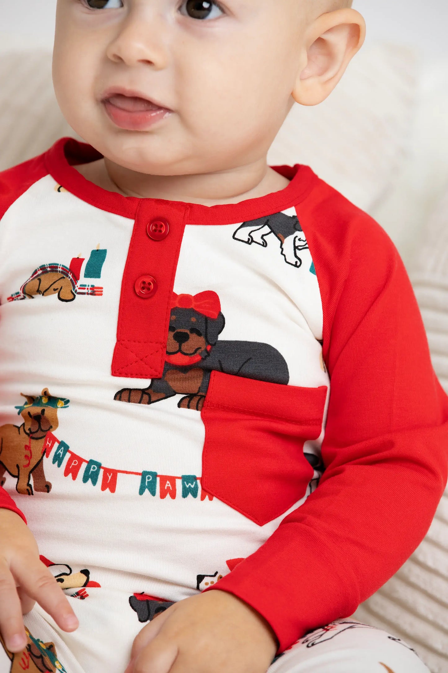 Pawliday Dogs Henley Baby Romper