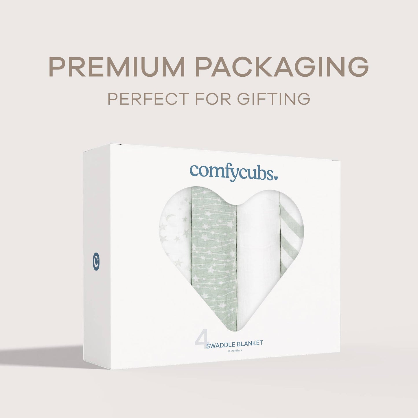 Baby Muslin Swaddle Blankets, 4 Pack