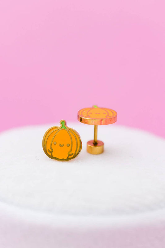 Pumpkin Stud Earrings