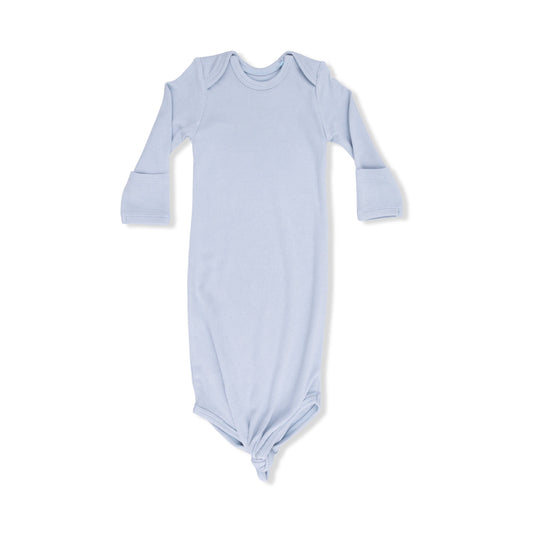Angel Dear - Solid Niagara Mist Rib - Knotted Gown & Hat