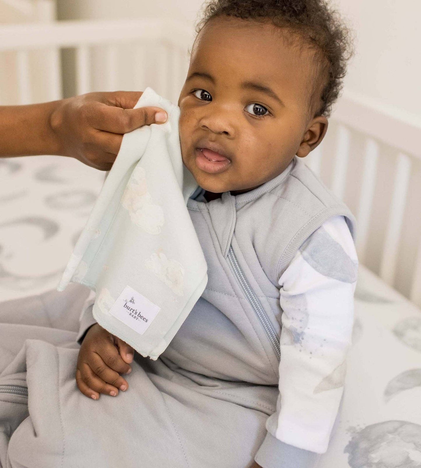 Hello Moon Burp Cloths Set of 5 | Organic Cotton