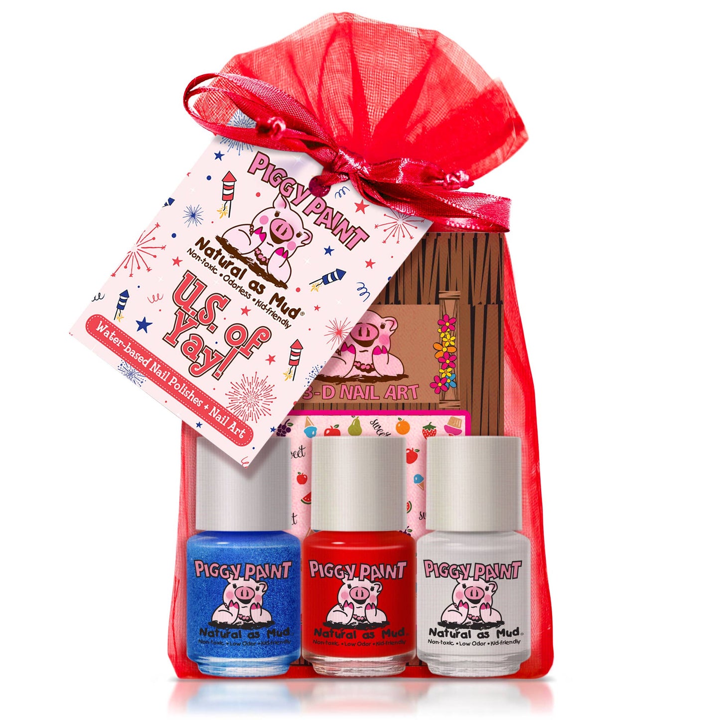 Piggy Paint - U.S. of YAY! Polish Set Non-Toxic Kids Nail Polish