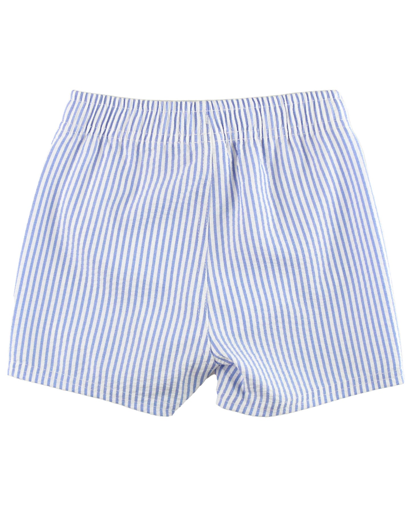 Periwinkle Blue Seersucker Swim Trunks