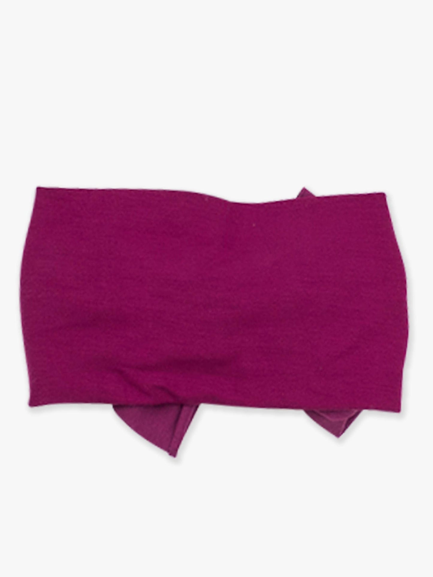 RuffleButts + RuggedButts - Girls Plum Tart Big Bow Headband