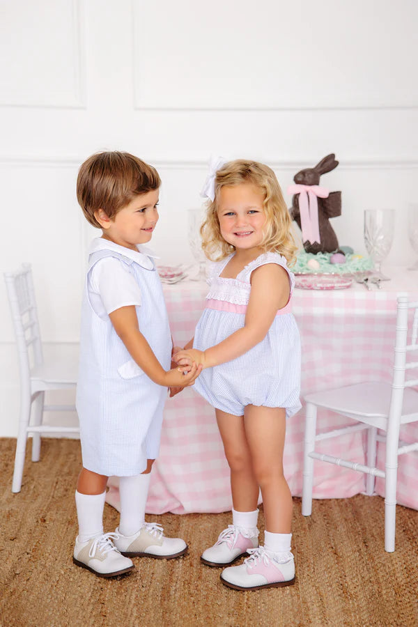 TBBC | Babs Bubble - Breakers Blue Seersucker with Sandpearl Pink