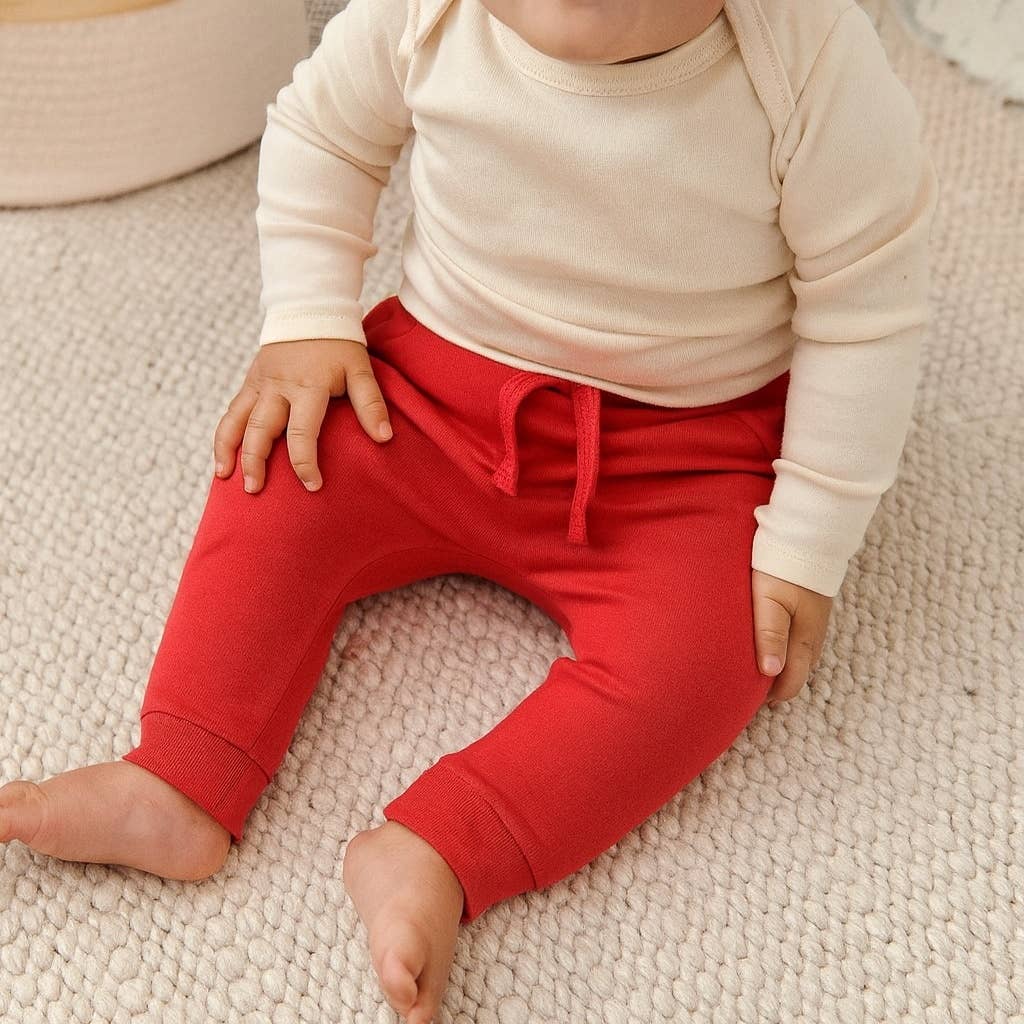 Scarlet red lounge pants | 100% organic cotton