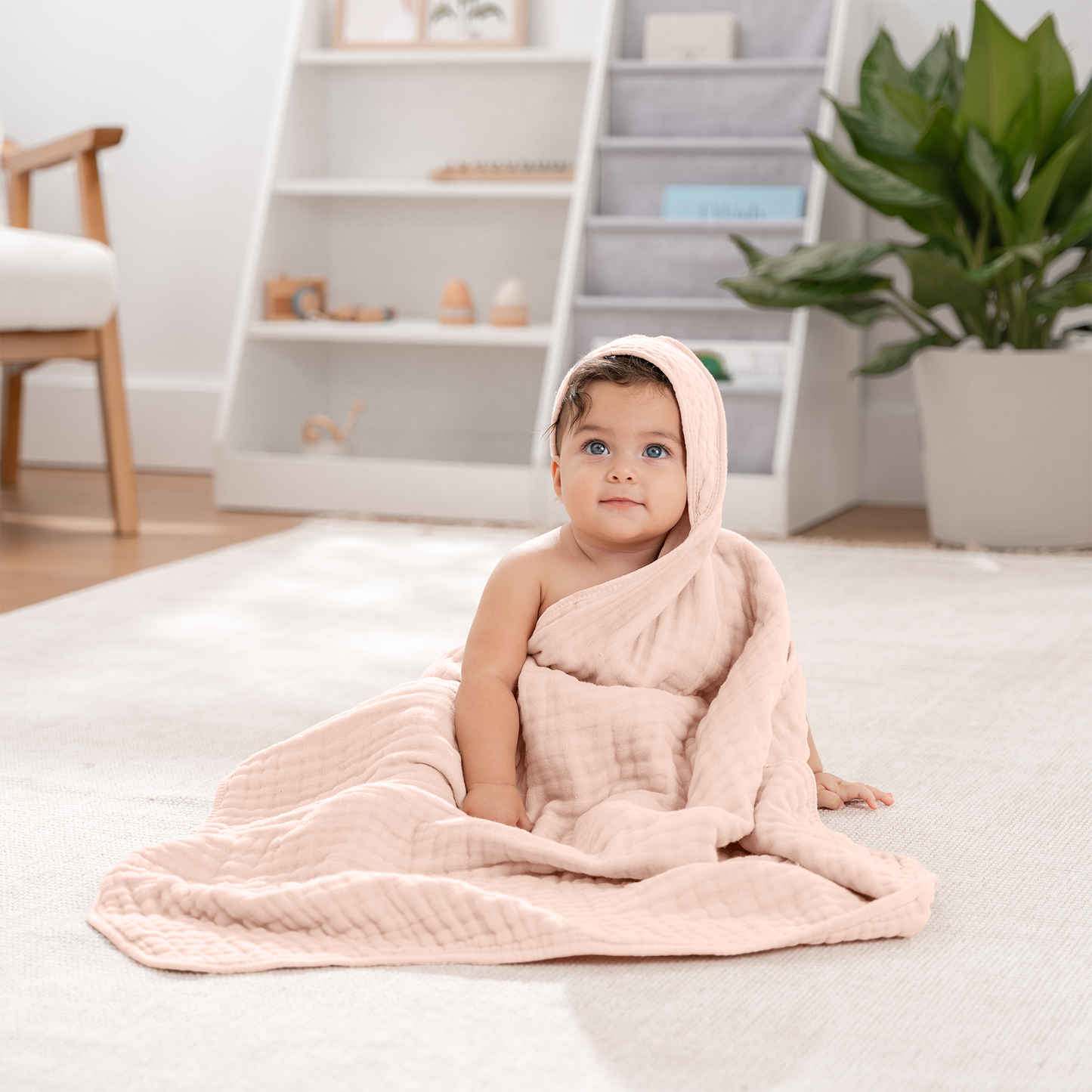 6 Layer Muslin Hooded Towel