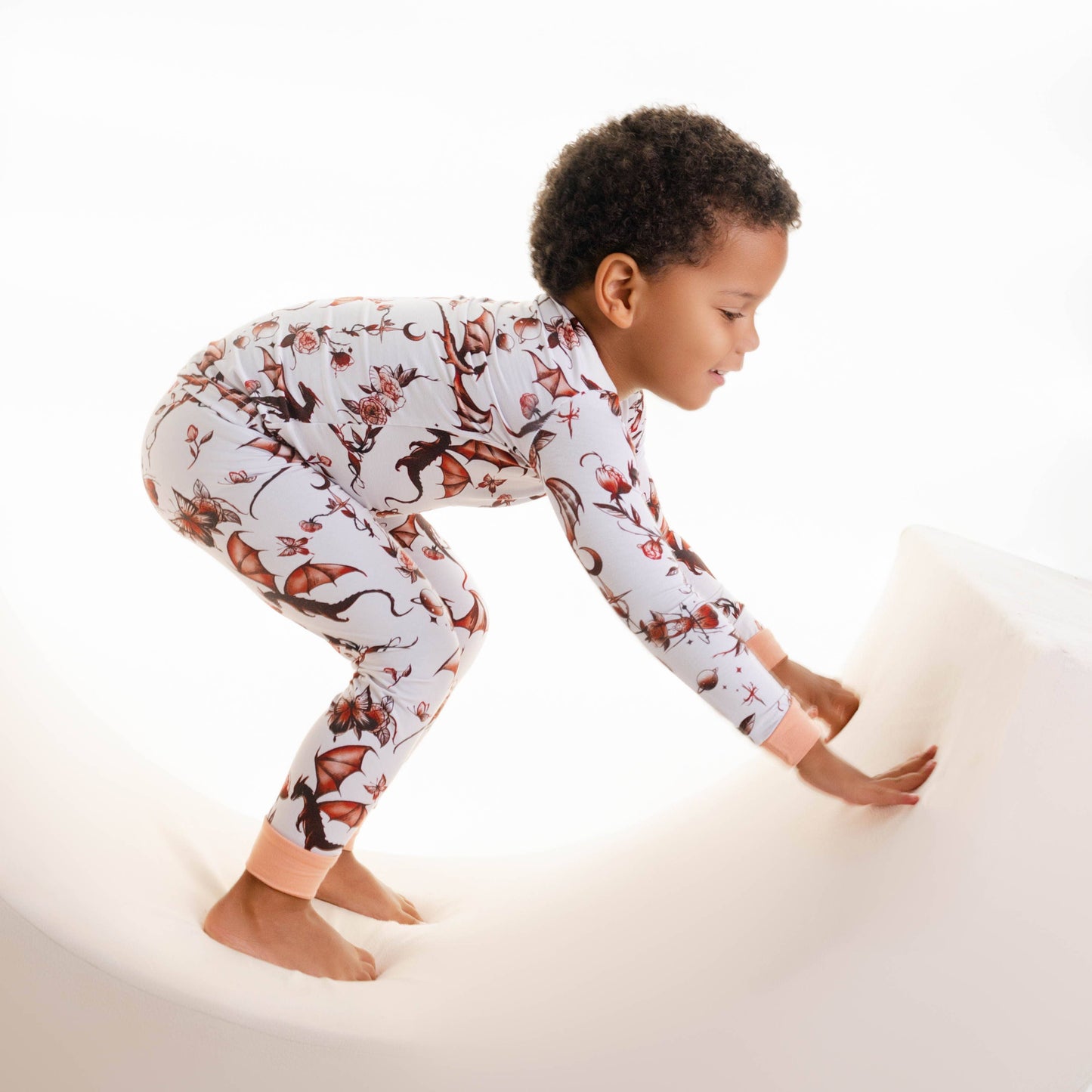 Dreaming with Dragons Long Sleeve Kids Bamboo Pajama Set