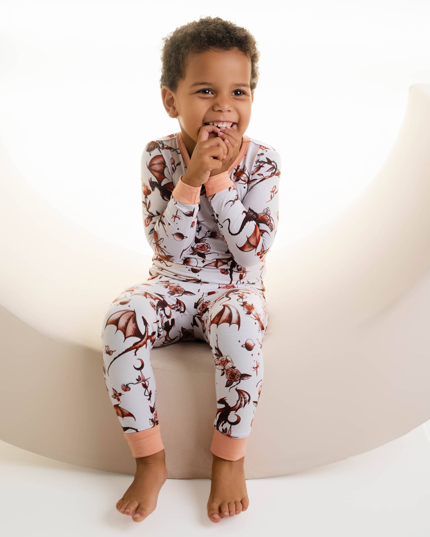 Dreaming with Dragons Long Sleeve Kids Bamboo Pajama Set