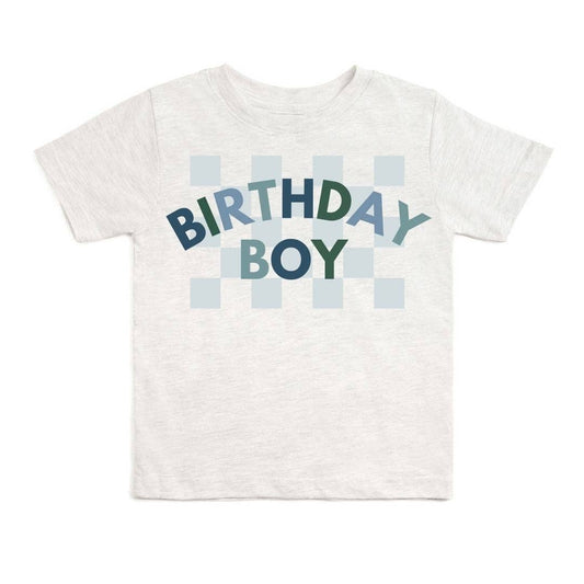 Birthday Boy Checkered Short Sleeve T-Shirt