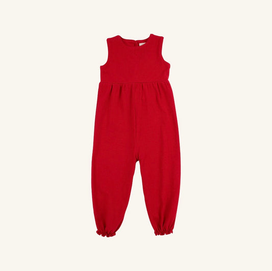 TBBC | Sleeveless Rebecca Romper - Richmond Red with Palmetto Pearl