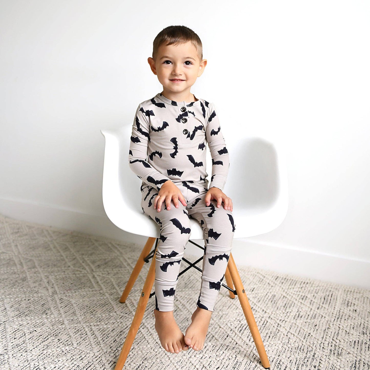 Vlad Gray Bats Two Piece Pajamas