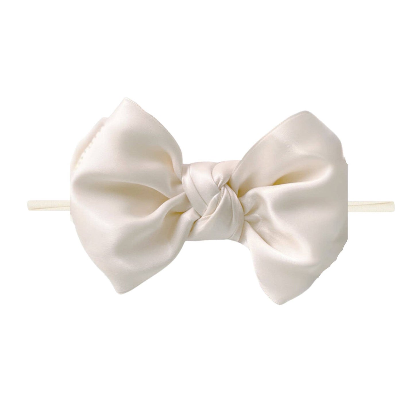 Baby Bling Bows - Baby Bling® Satin FAB® Skinny nylon headband with satin bow