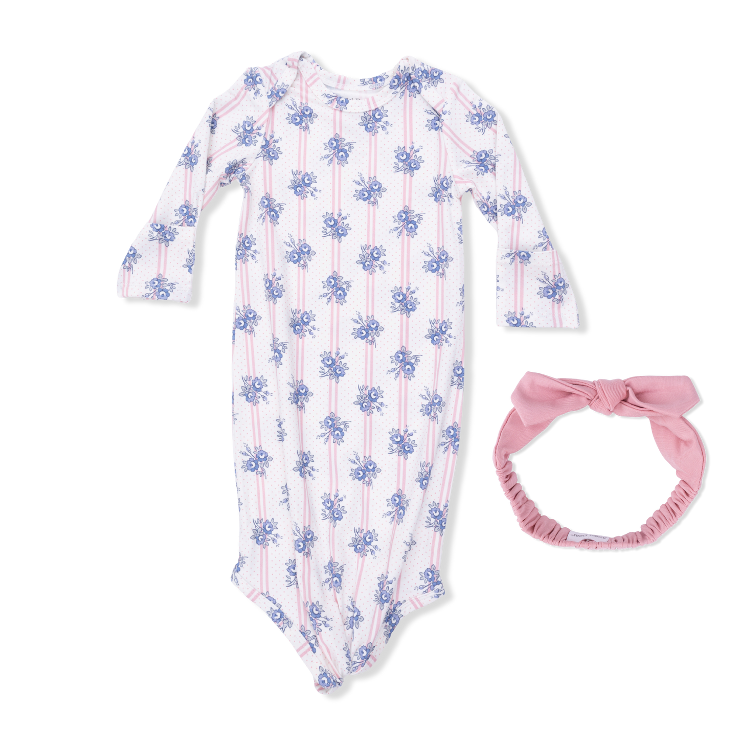 Angel Dear | Stripe Dot Roses - Knotted Gown and Headband