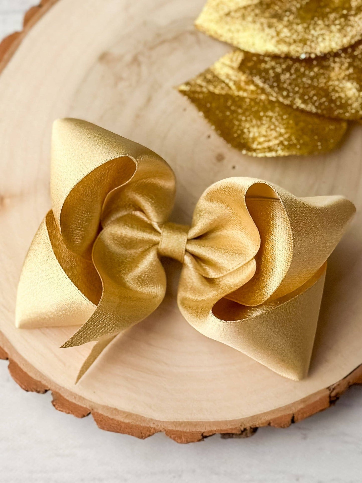 Holiday Shimmer Satin Hair Bows