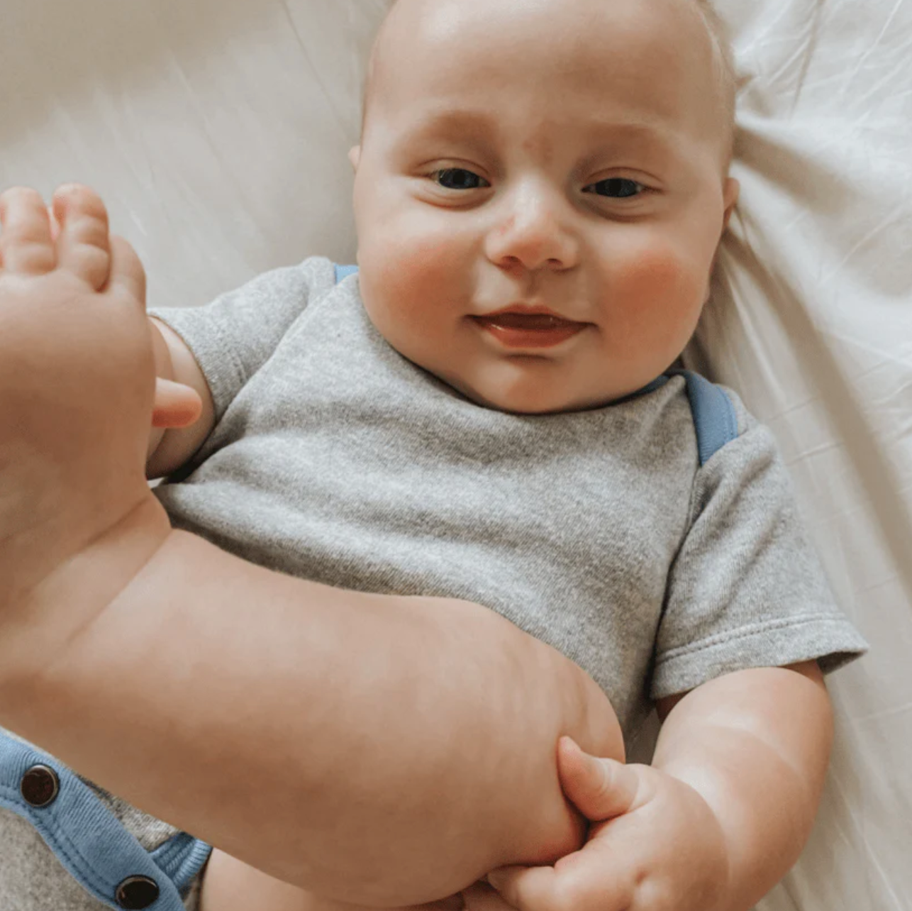 Finn + Emma - Baby lap organic bodysuit | periwinkle colorblock