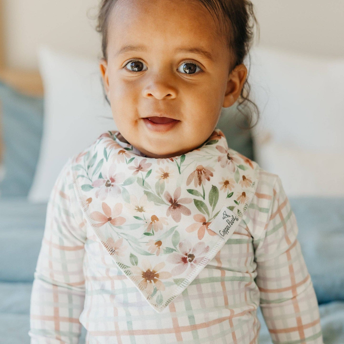 Copper Pearl | 4 Pack Baby Bandana Bibs - Natalie