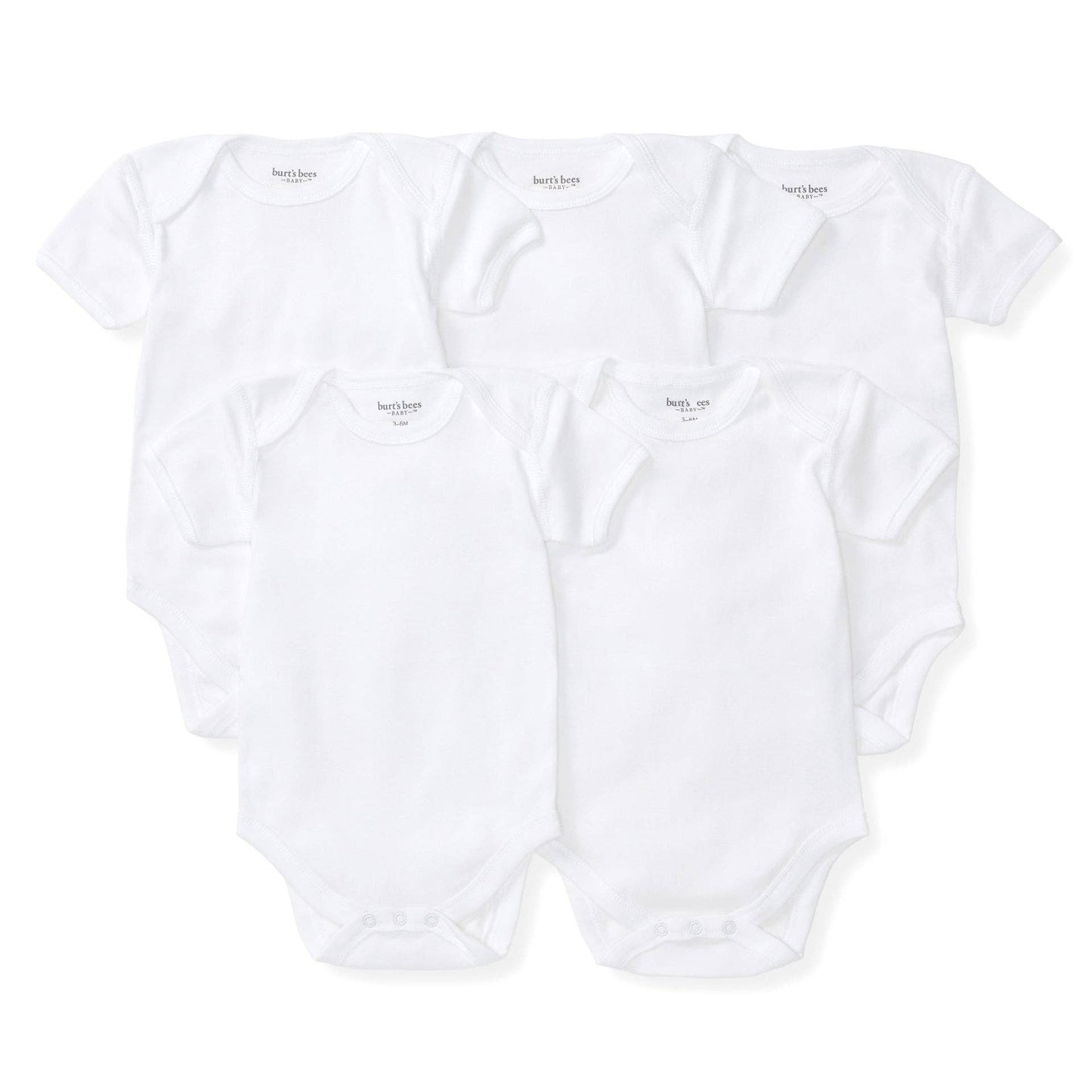 Short Sleeve Baby Bodysuit 5 Pack - Cloud | Organic Cotton