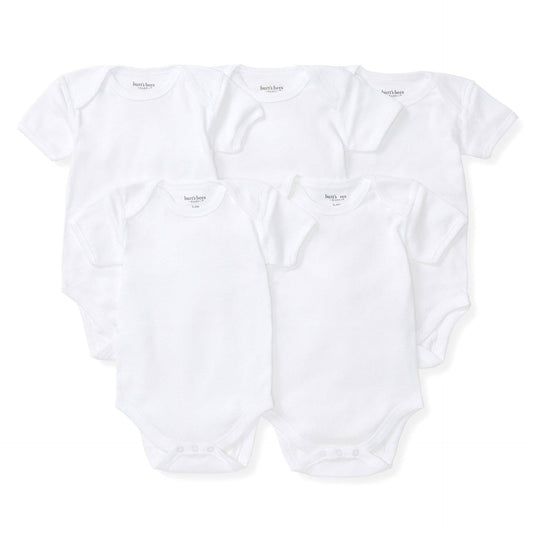 Short Sleeve Baby Bodysuit 5 Pack - Cloud | Organic Cotton