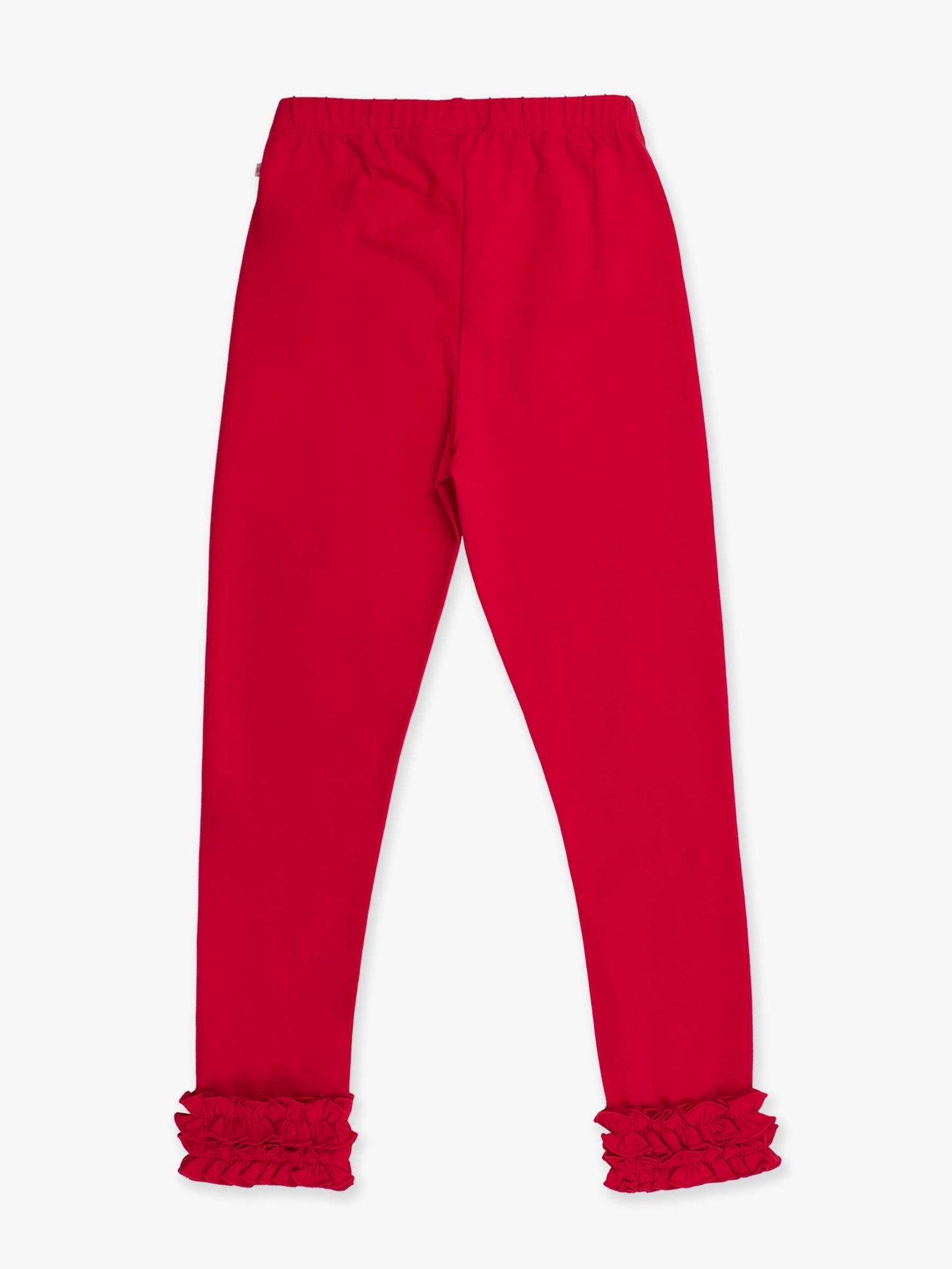 RuffleButts + RuggedButts - Girls Red Classic Ruffle Leggings