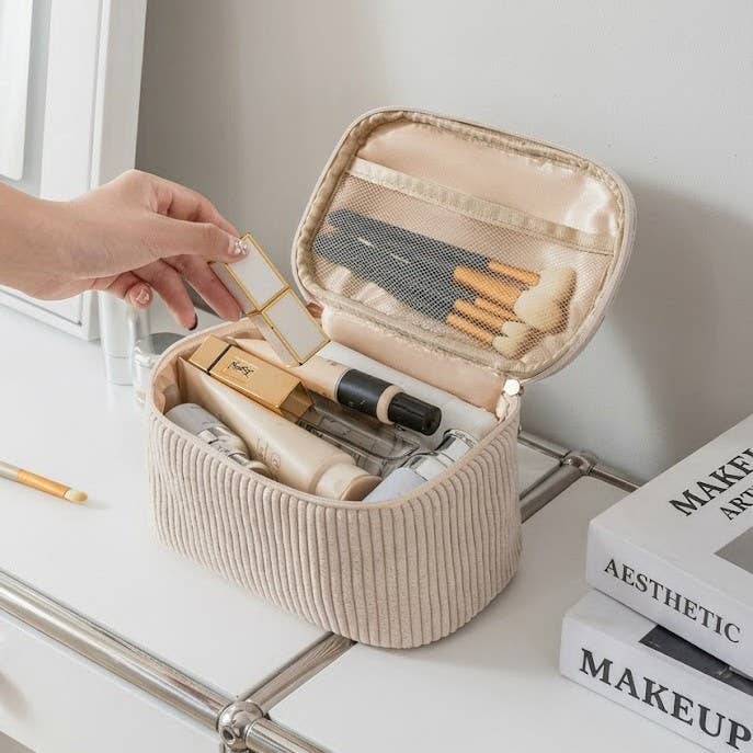 Corduroy Cosmetic Bag