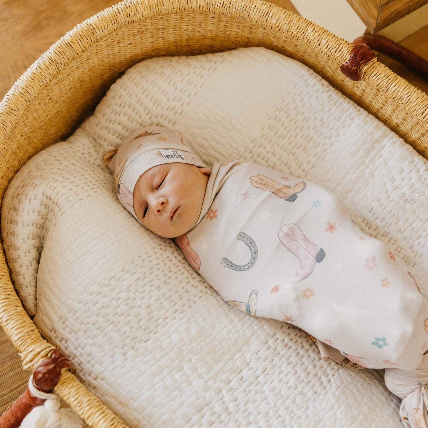 Copper Pearl | Knit Swaddle Blanket - Cheyenne