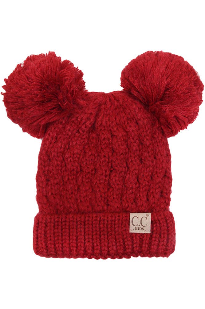 C.C Kids Double Pom Pom Beanie