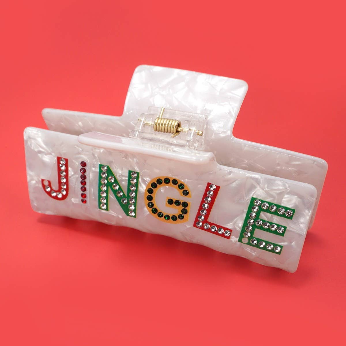 Christmas Hair Claw Clips - Jingle, Ho Ho Ho, Joy