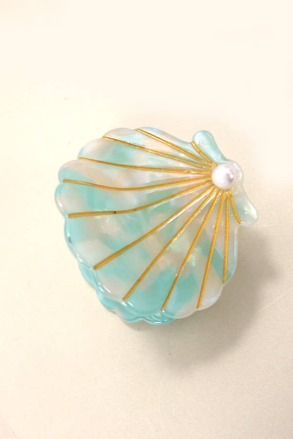 Coastal Whisper Seashell Claw Clips