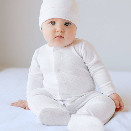 Magnolia Baby | Mini Dots Footie - Pink