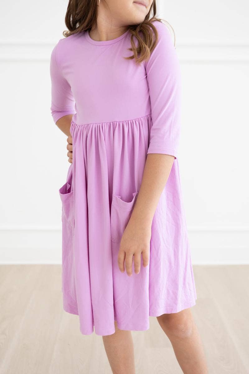 Mila & Rose - Bright Lilac Pocket Twirl Dress