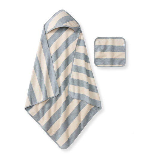 Rugby Stripe Woven Terry Towel & Washcloth Set