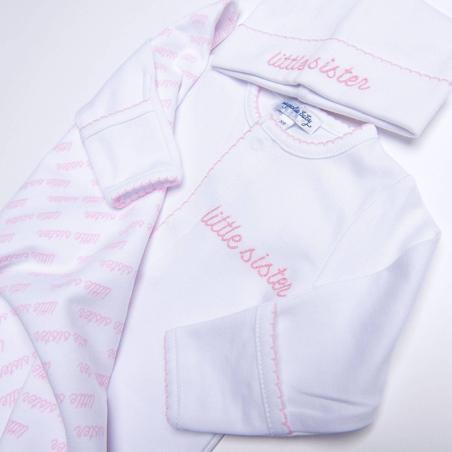 Magnolia Baby | Little Sister Embroidered Hat