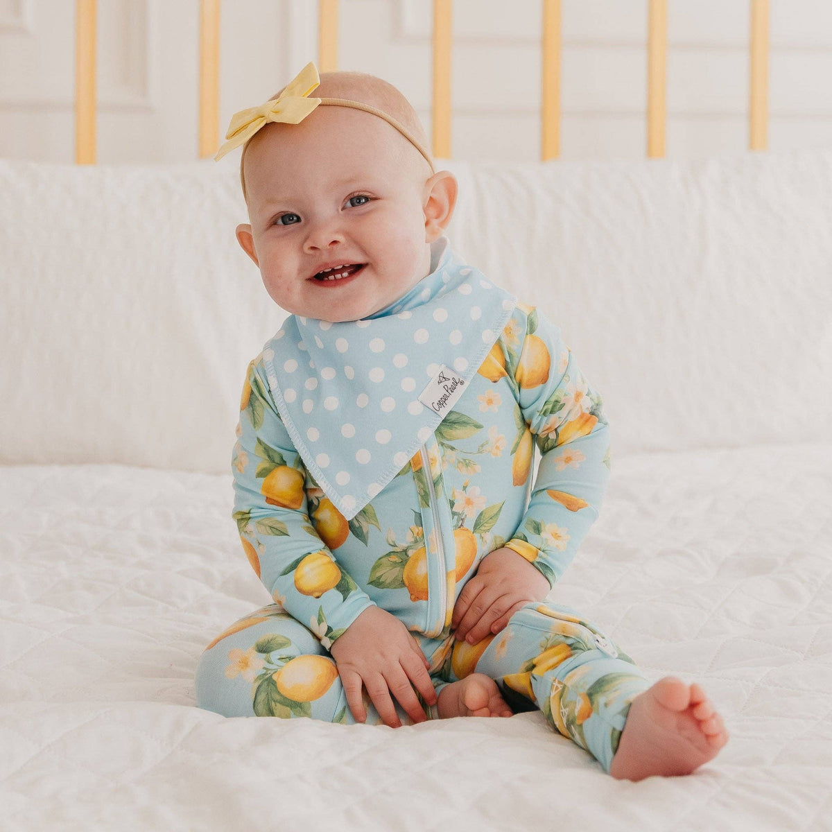 Copper Pearl | 4 Pack Baby Bandana Bibs - Melody