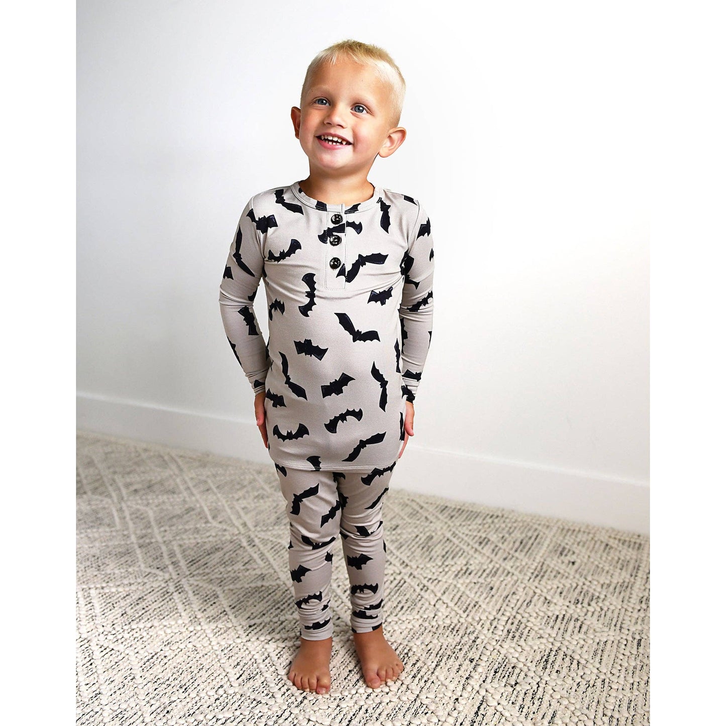 Vlad Gray Bats Two Piece Pajamas