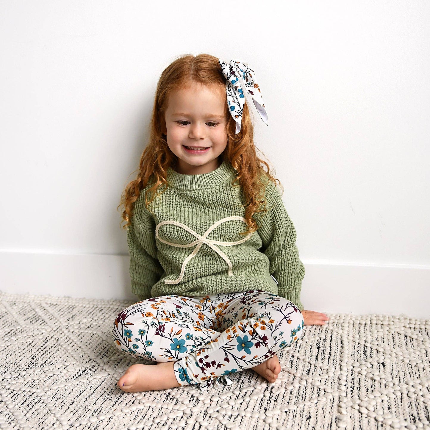 Green Bow Oversized Sweater