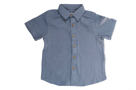 Remington Road - Button down Top | Dusty Blue